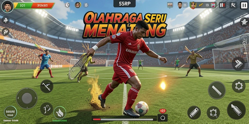 Gameplay mendebarkan di 55RP dengan aksi olahraga seru.