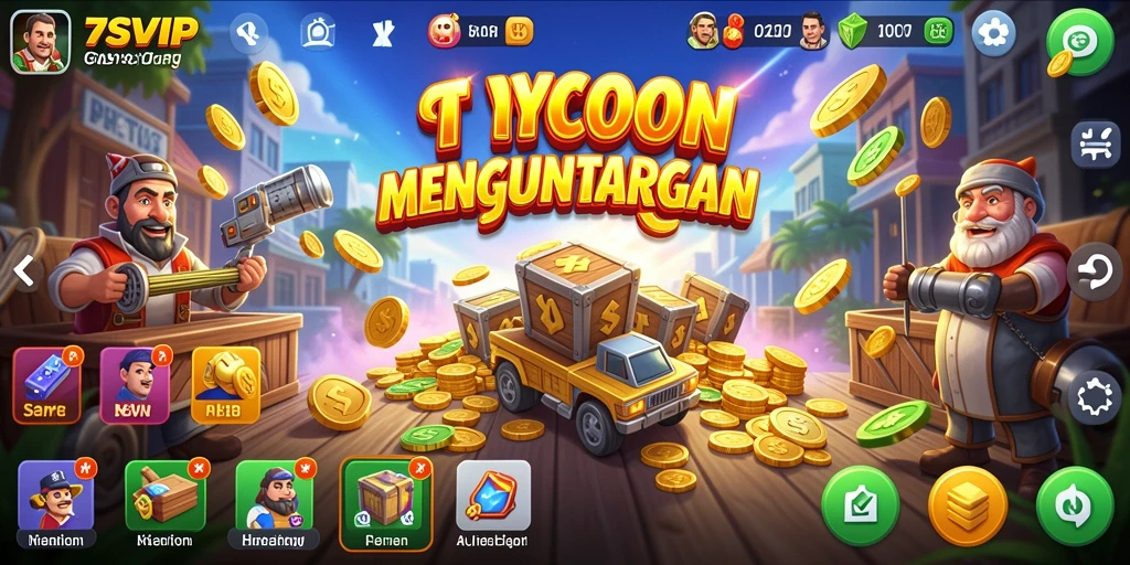 Gameplay Tycoon yang menarik dan mendebarkan.