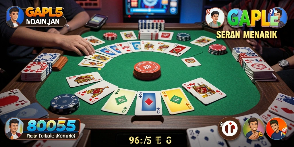 Screenshot gameplay dari permainan Gaple yang menarik