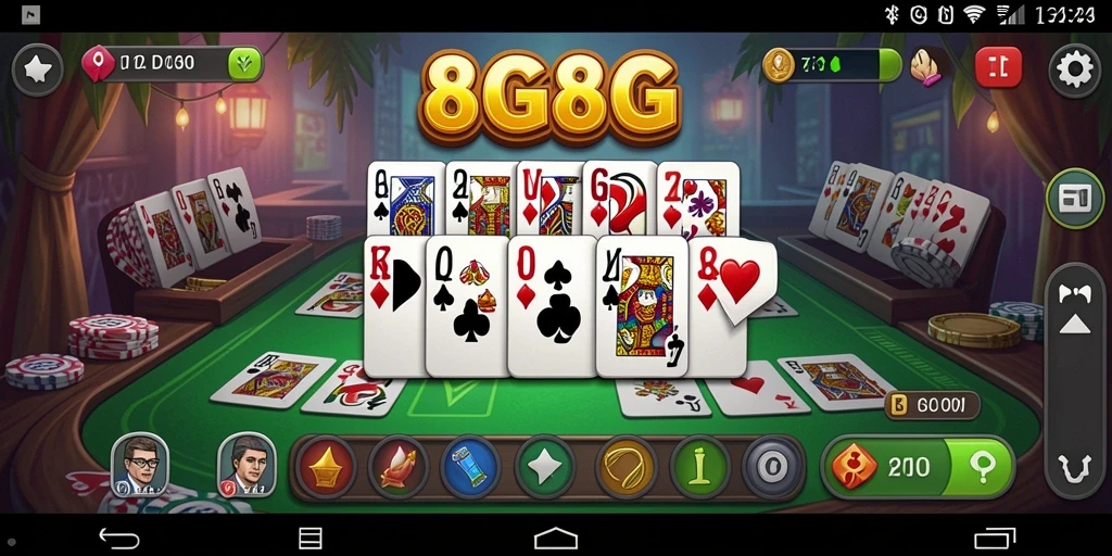 Tampilan gameplay Domino di 8G8G yang seru dan interaktif.