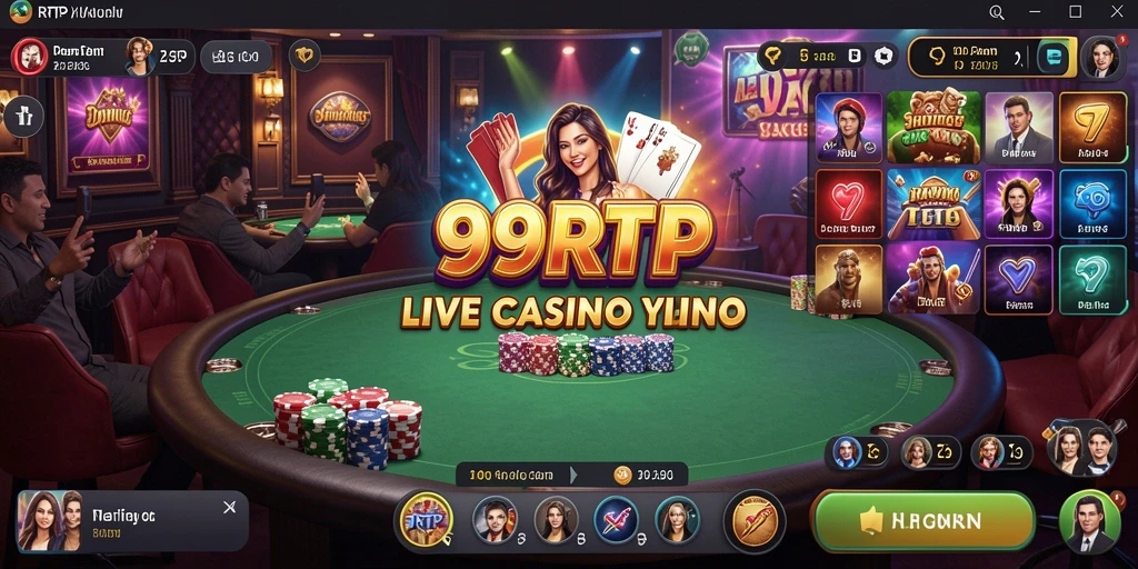 Tampilan gameplay Live Casino yang seru di 99RTP.