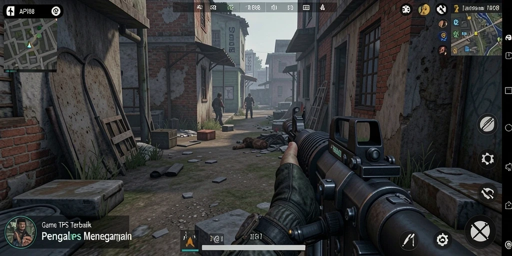 Tangkapan layar gameplay <strong>API88</strong> yang menunjukkan aksi seru di medan perang TPS.