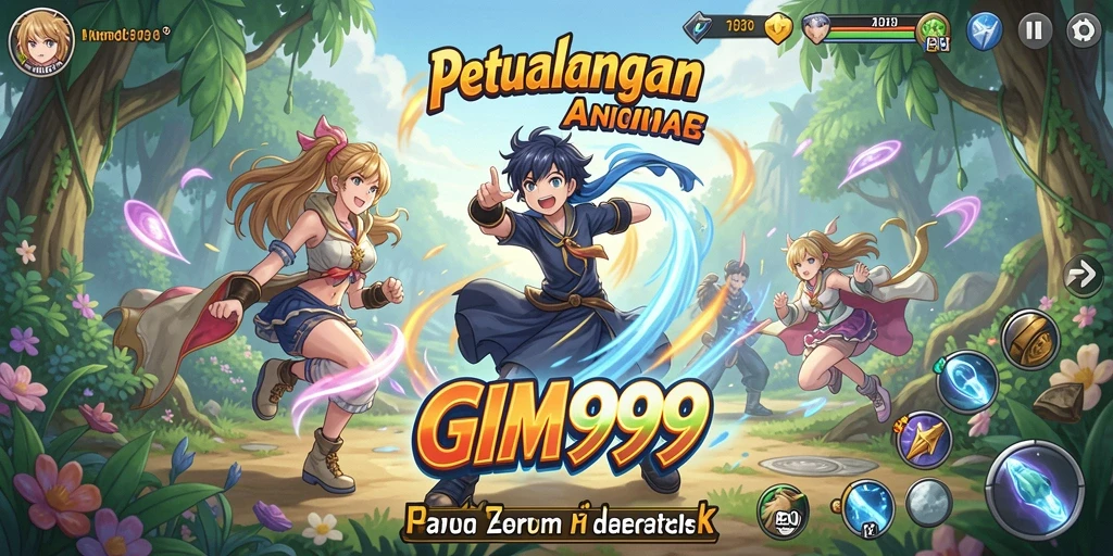 Gameplay GIM999 menampilkan petualangan seru di dunia Anime.