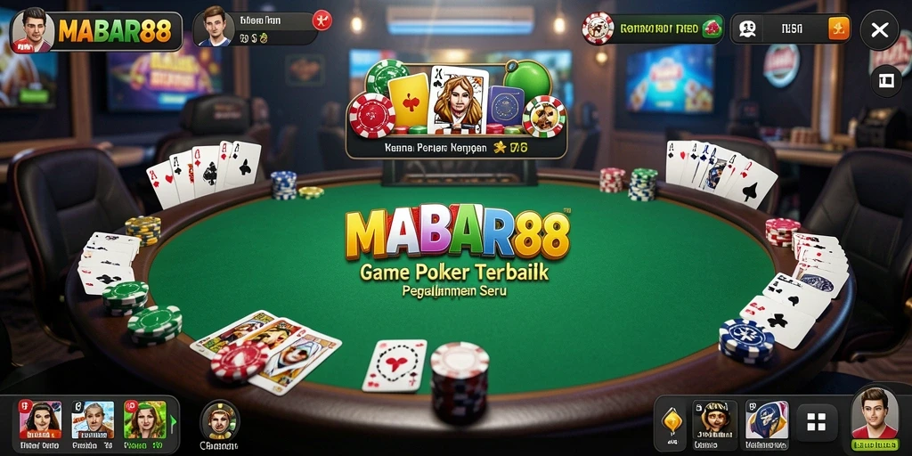 Tampilan gameplay menarik dari MABAR88 saat bermain Poker.