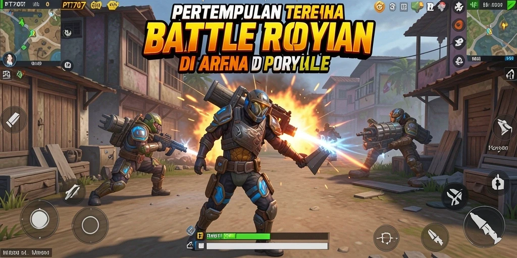 Tampilan seru gameplay PT707 dalam arena Battle Royale.