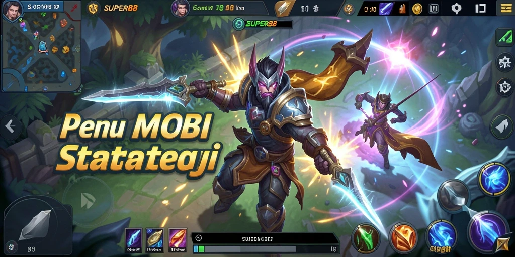 Screenshot gameplay SUPER88 menunjukkan pertarungan tim yang intens dan strategis.