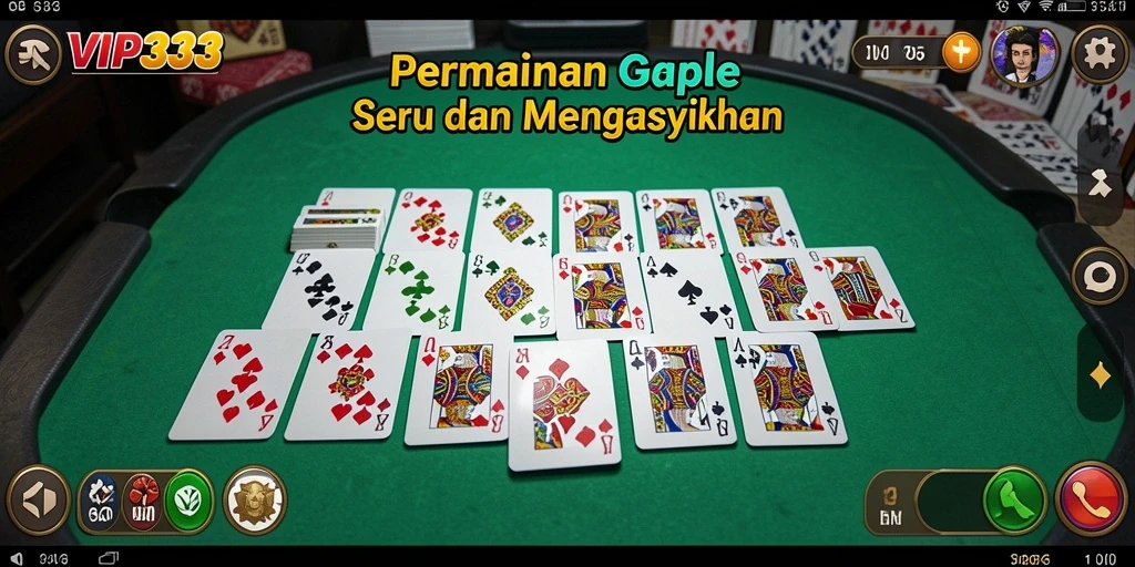 Screenshot gameplay Gaple yang seru dan interaktif di VIP333.